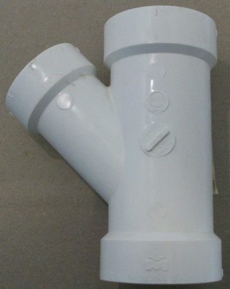 pvc hub wyes reducing fittings branch dwv degree enters smaller than line center main keithspecialty