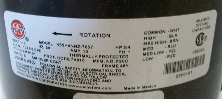 28F01Armstrong AirEase Concord Ducane Lennox blower motor