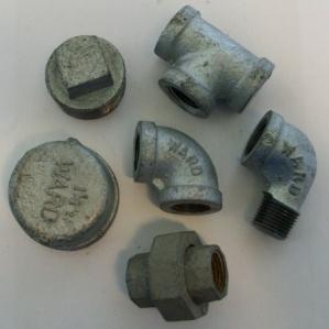 couplings, ells, tees, caps, plugs, bushings, unions and Gasoila thread joint compound