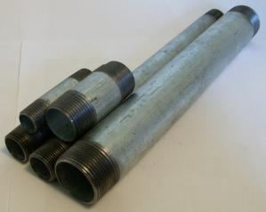 galvanized joints, steel pipe cutting and threading and nipples
