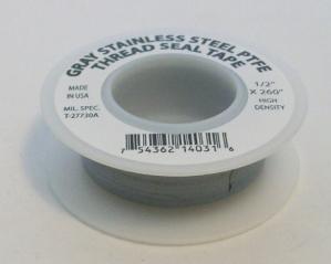 1/2 x 260" gray Teflon tape
