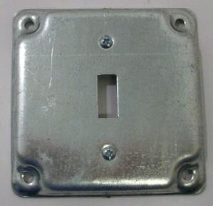 4 x 4" galvanized single switch cover