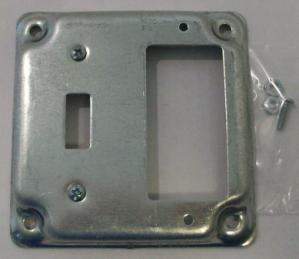 4 x 4" galvanized switch and GFCI cover
