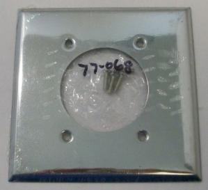 4 x 4" stainless steel cover for power receptacle