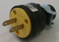 125V-15amp rubber 2 wire male plug, Cooper 1723