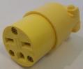250V-15amp female cord end, yellow plastic, Cooper 4227