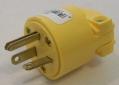 250V-20amp male plug, yellow plastic, Cooper 4509
