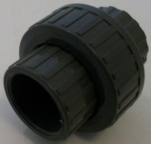 PVC Pressure schedule 80 solvent-weld unions (hub x hub)