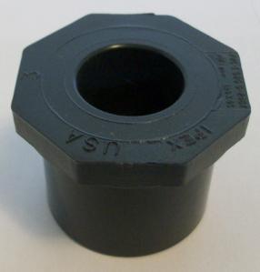 PVC Schedule 80 bushing, glue