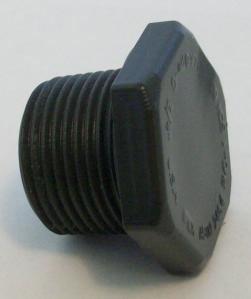 PVC Schedule 80 plug, threaded