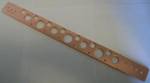 1 3/4 x 20 copper plated steel stub out bracket