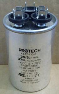 Rheem 43-25133-01 dual capacitor 25/3 370V