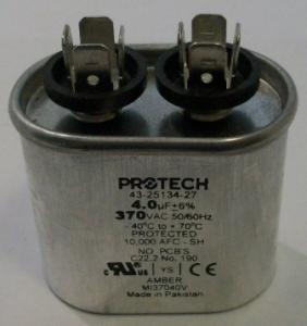 Rheem 43-25134-27 capacitor 4 mfd, 370V