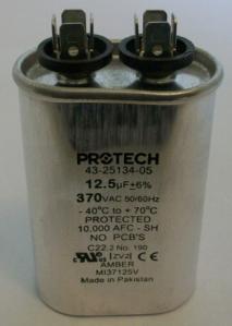 Rheem 43-25134-05 capacitor 12.5 mfd 370V