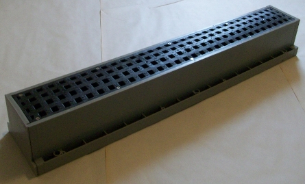 5-in Wide ADA Heel Proof Plastic Trench Drain Grate