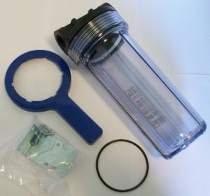 10" clear water filter canister